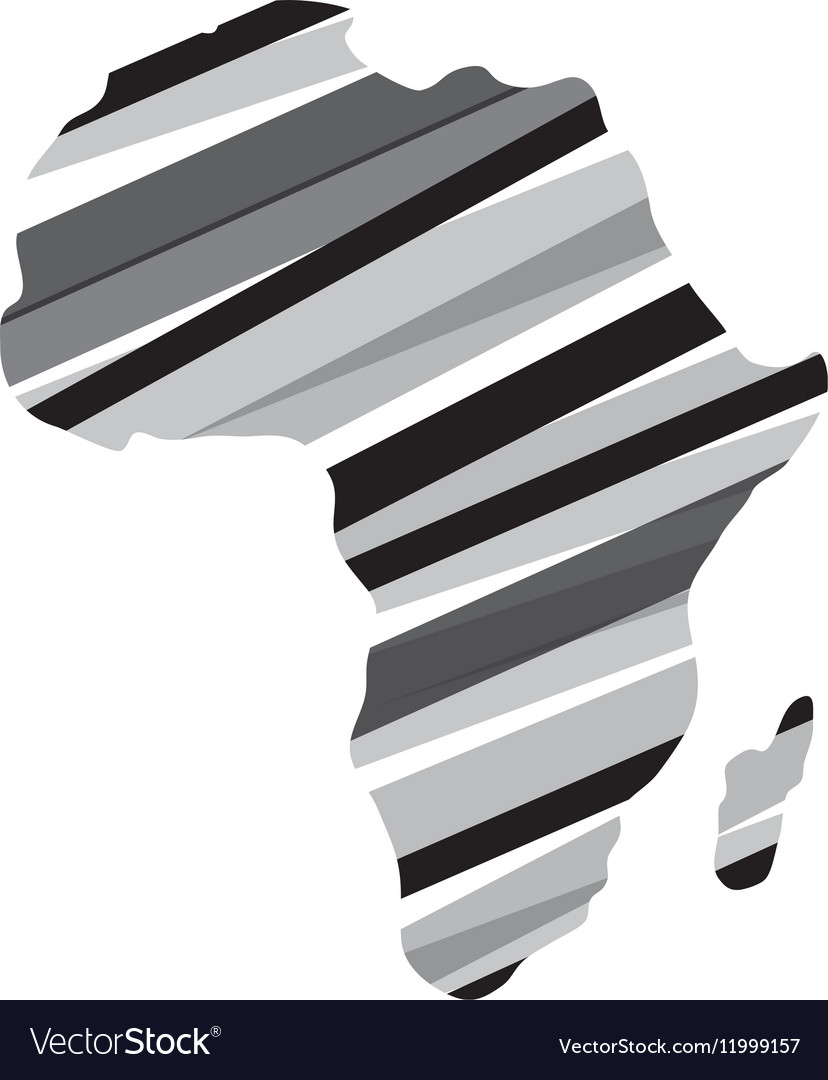 Africa map silhouette Royalty Free Vector Image