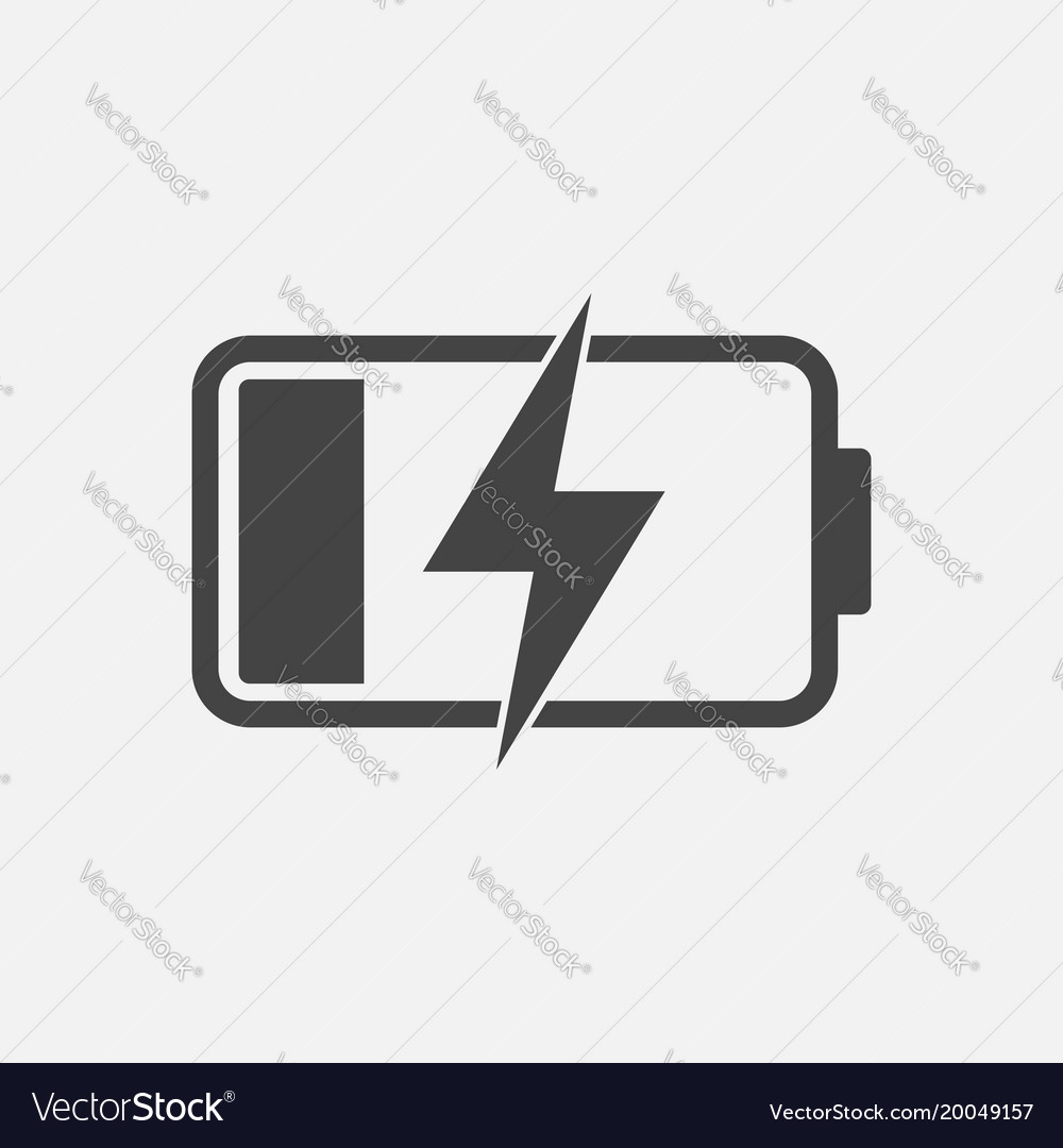 Battery charge level indicator on white background