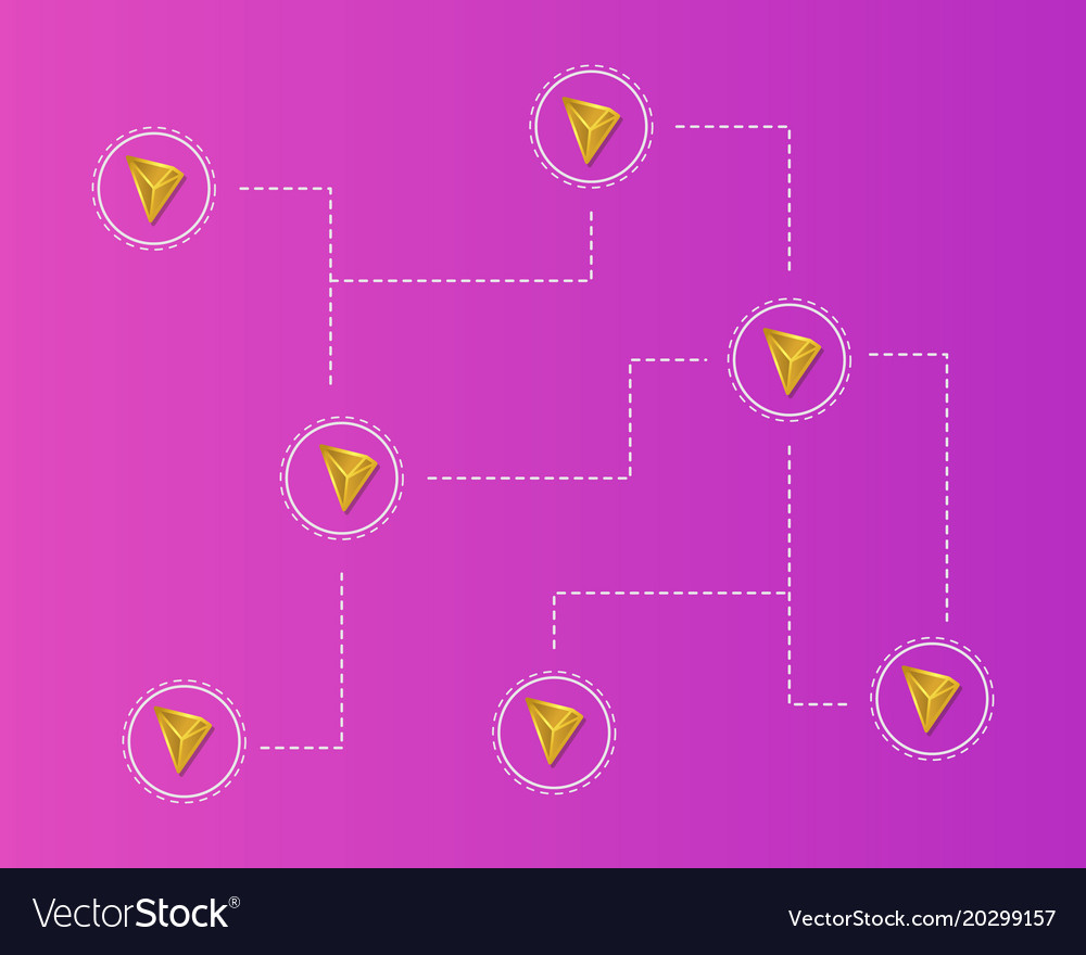 Cryptocurrency tron blockchain network concept