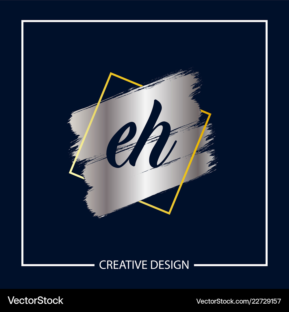Initial letter eh logo template design Royalty Free Vector