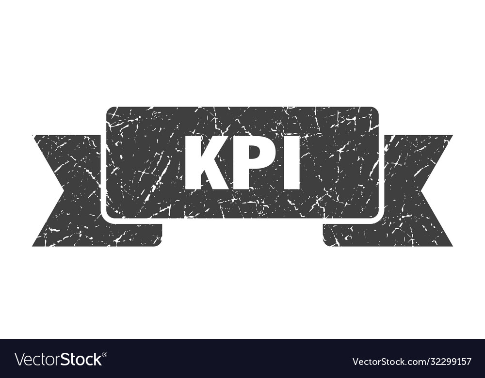 Kpi ribbon grunge band sign banner Royalty Free Vector Image