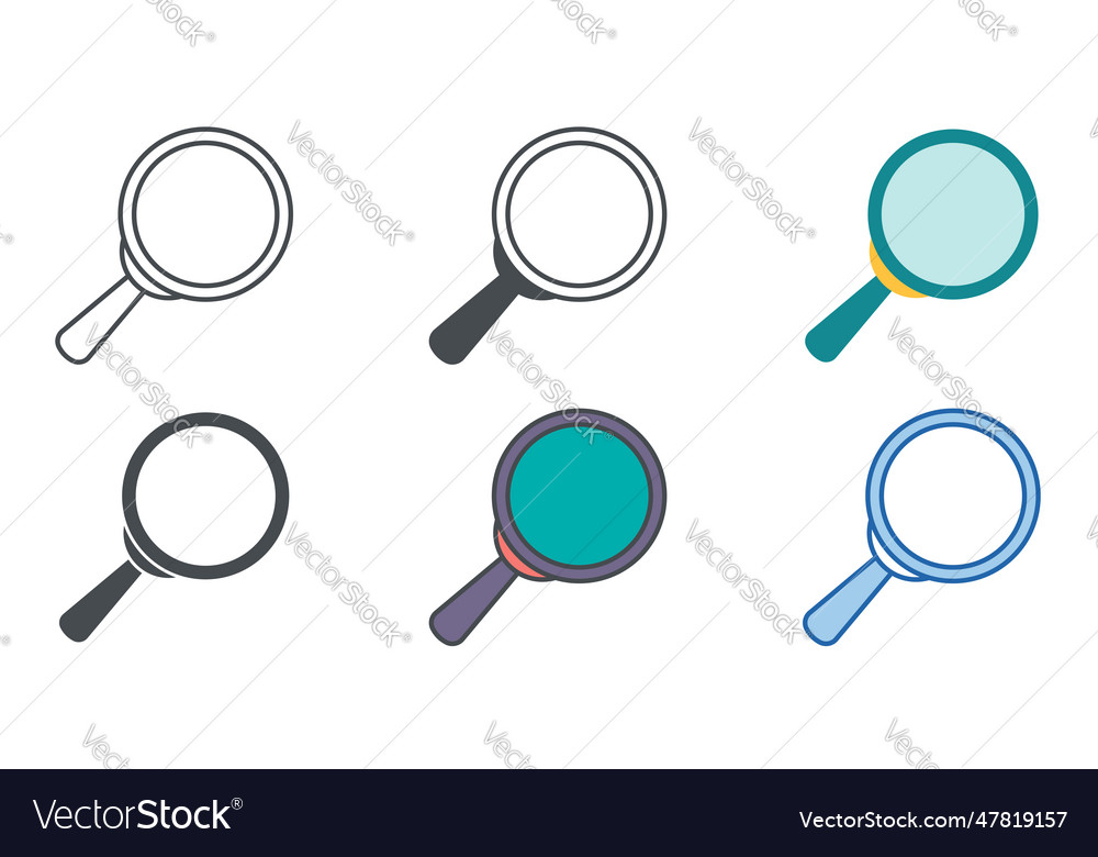 Magnifying glass icon symbol template for graphic Vector Image