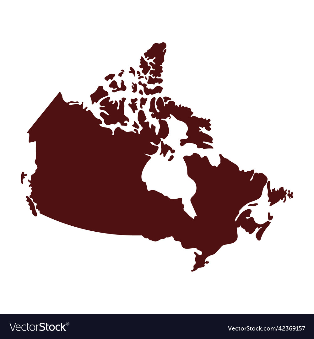 Map of canada Royalty Free Vector Image - VectorStock