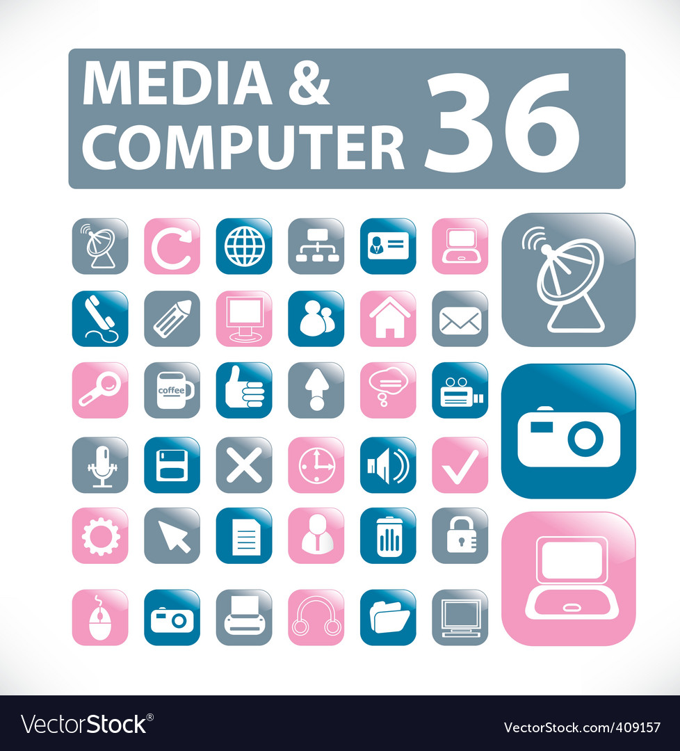 Media computer buttons