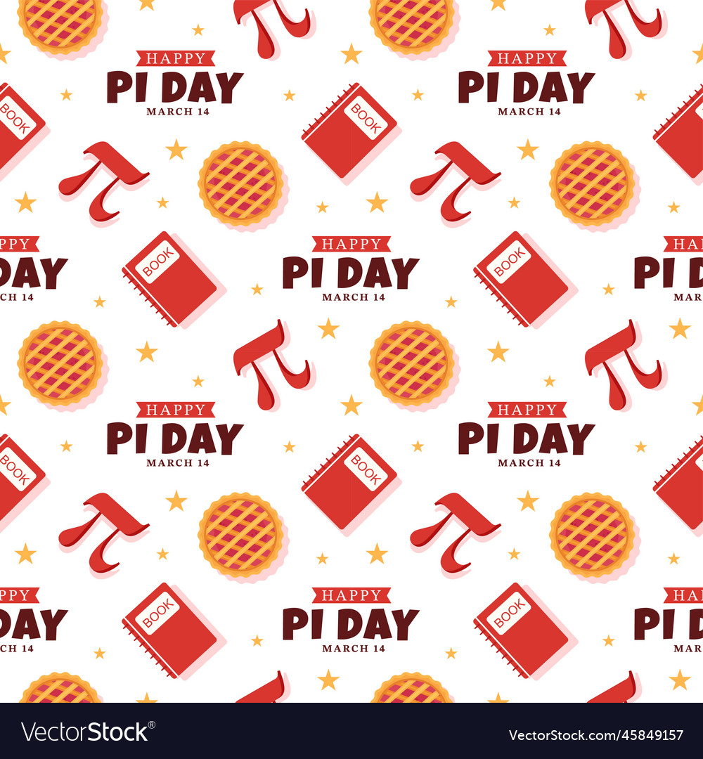 Pi day seamless pattern design with mathematical