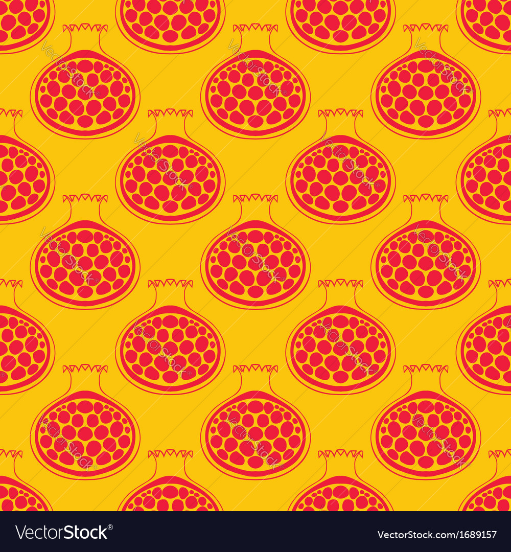 Red pomegranate seamless pattern