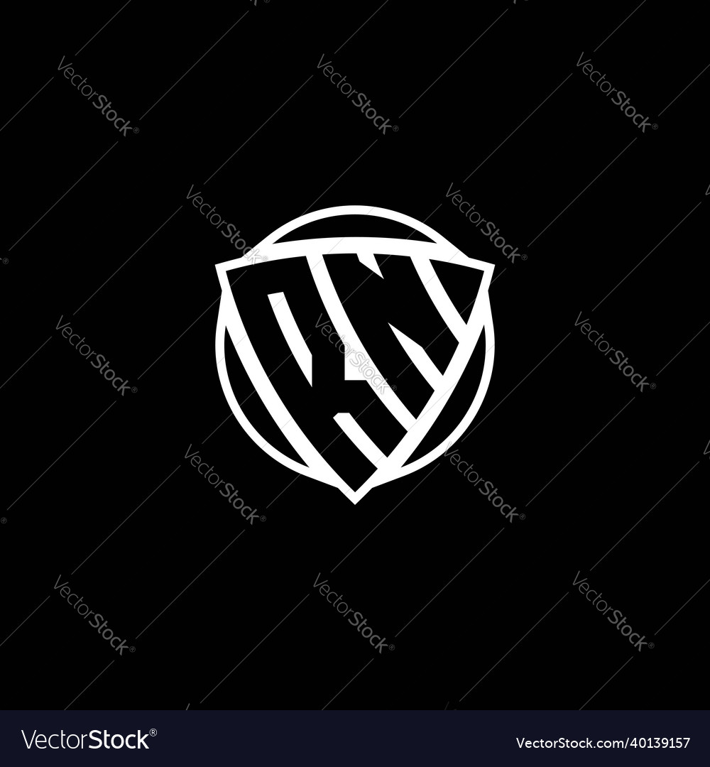 Rn logo monogram triangle shield and circle shape