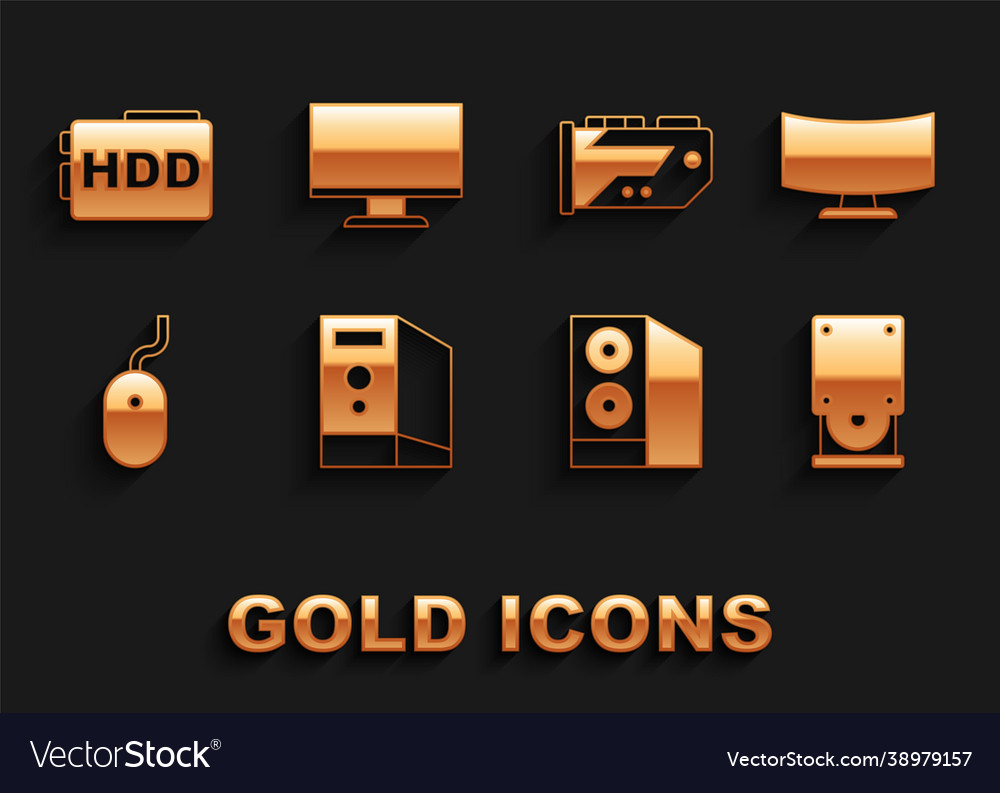 Set case computer monitor screen Vector Image Set case computer monitor screen