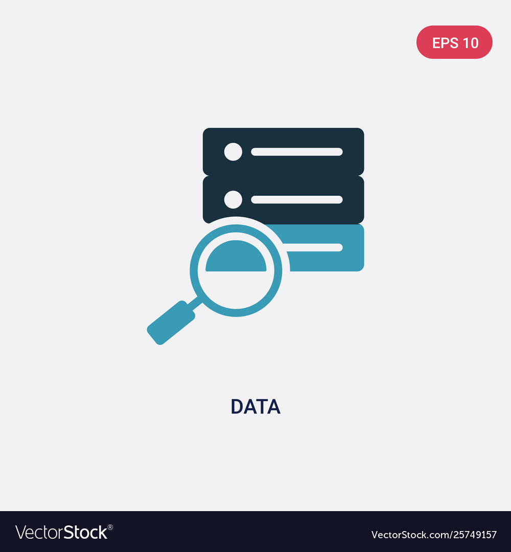 Two color data icon from strategy concept