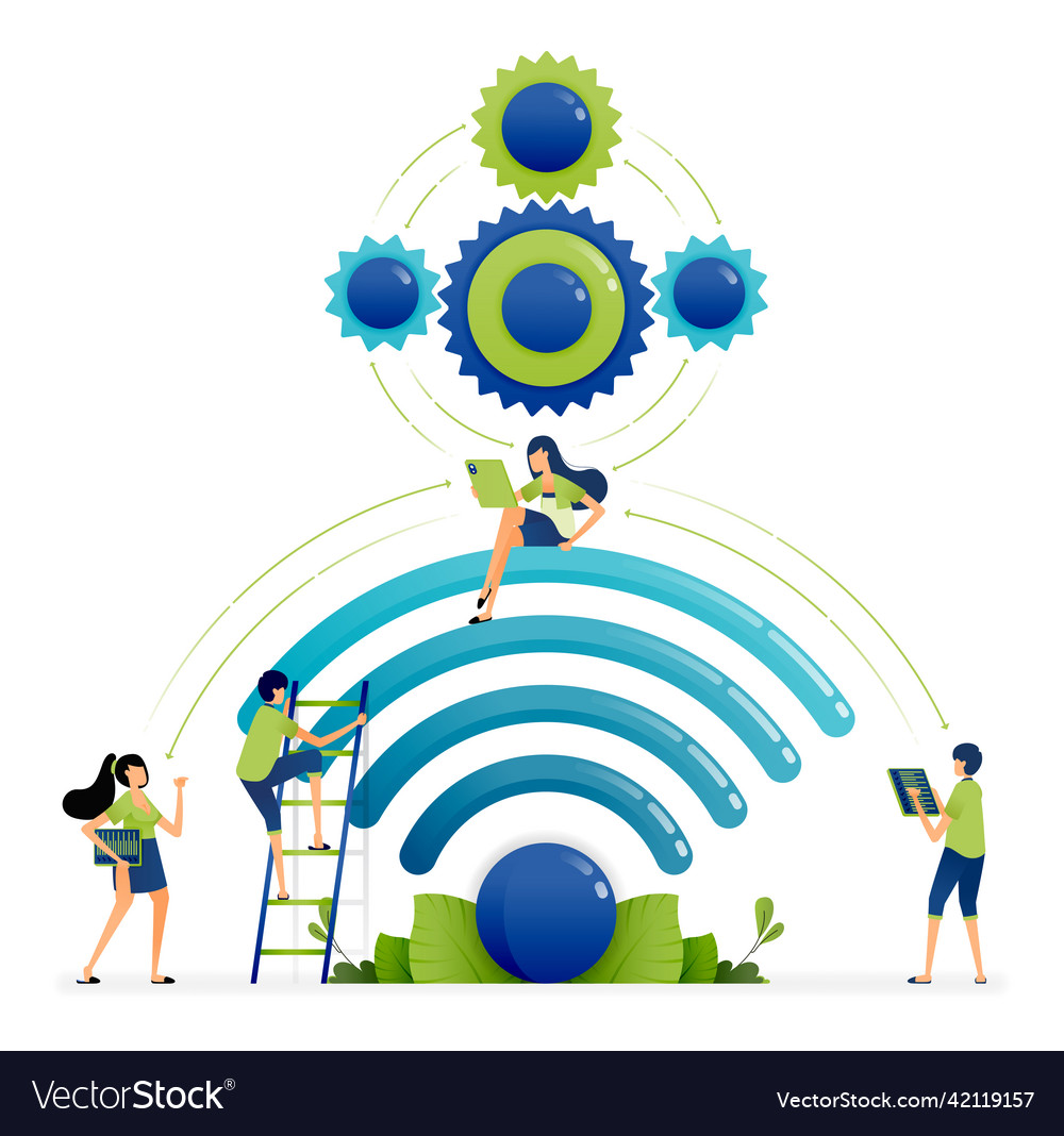 Wifi technology that is connected and accessible Vector Image Wifi technology that is connected and accessible