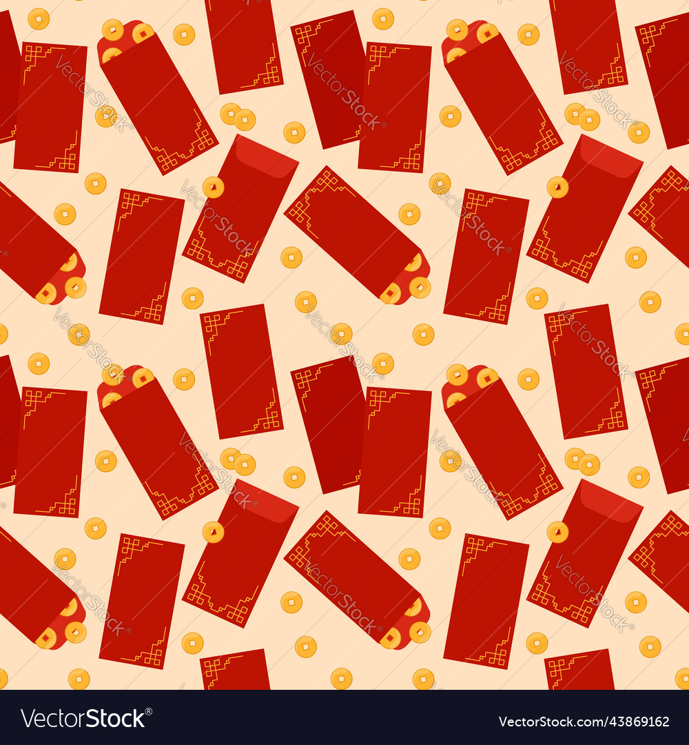 Angpao seamless background pattern