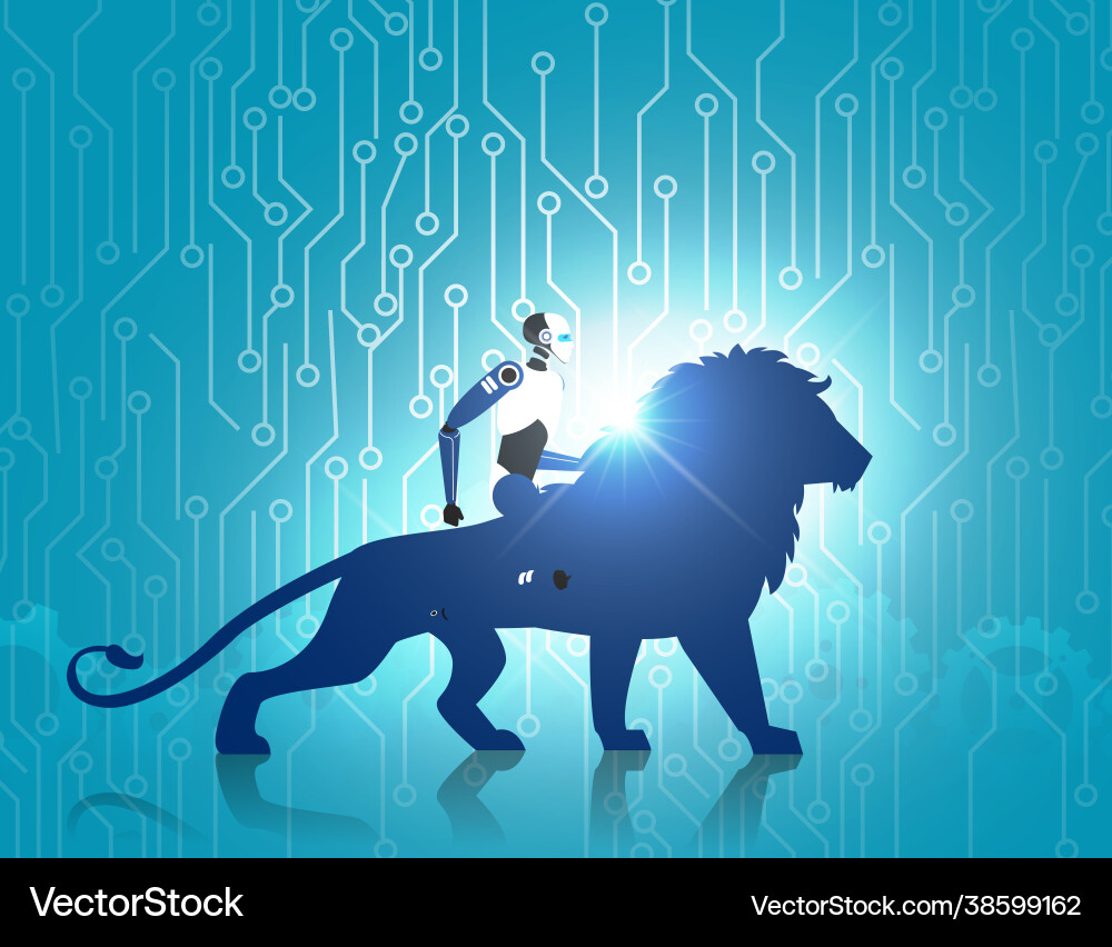 Artificial intelligence technology robot Vector Image