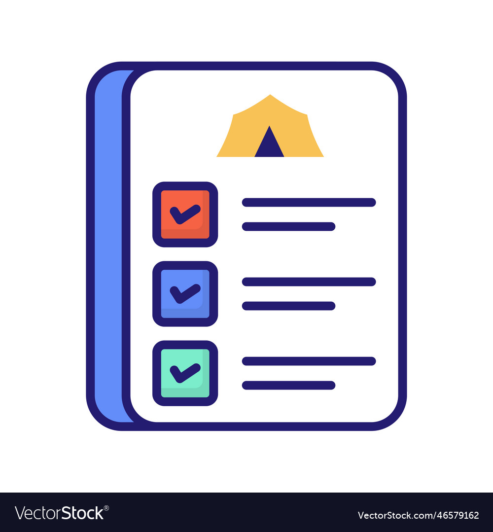 Check list fill outline icon style