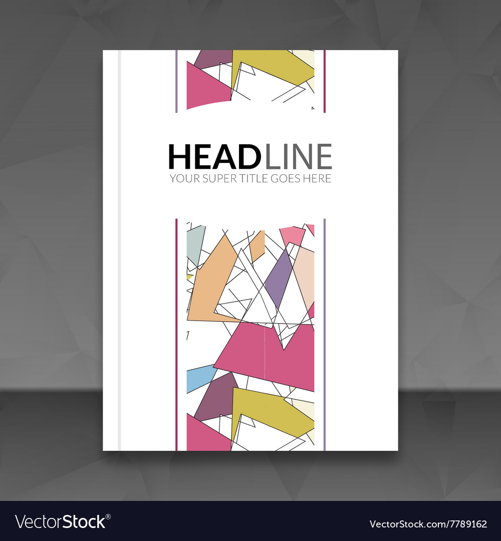 Cover report colorful triangle geometric lines