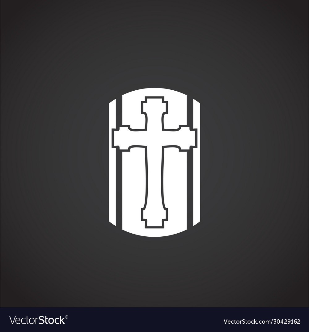 Cross icon on background for graphic and web Vector Image Cross icon on background for graphic and web