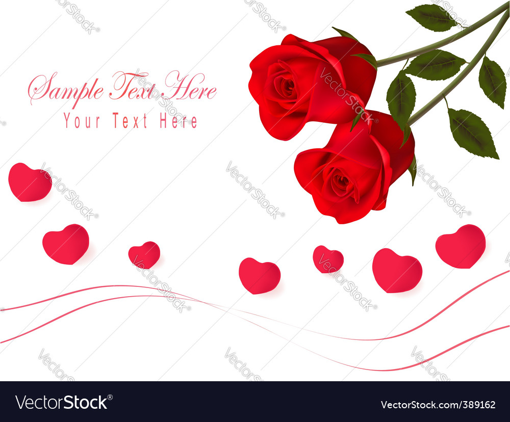 Gift card with valentine day Royalty Free Vector Image