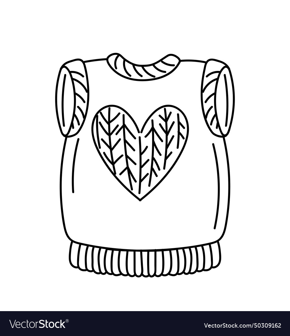Knitting element linear vector image Knitting element linear