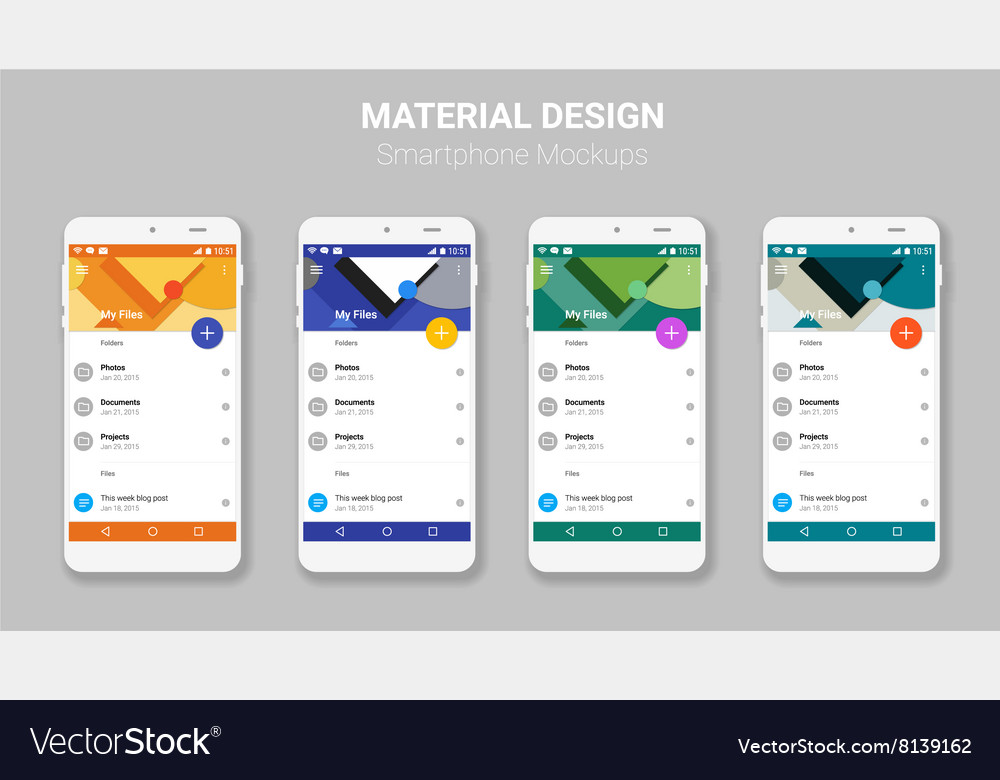 Download Material Ui Screens Mockup Kit Royalty Free Vector Image