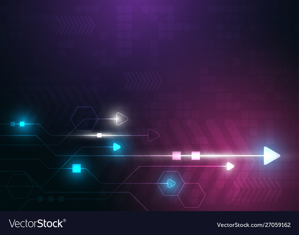Neon arrow speed background vector image Neon arrow speed background