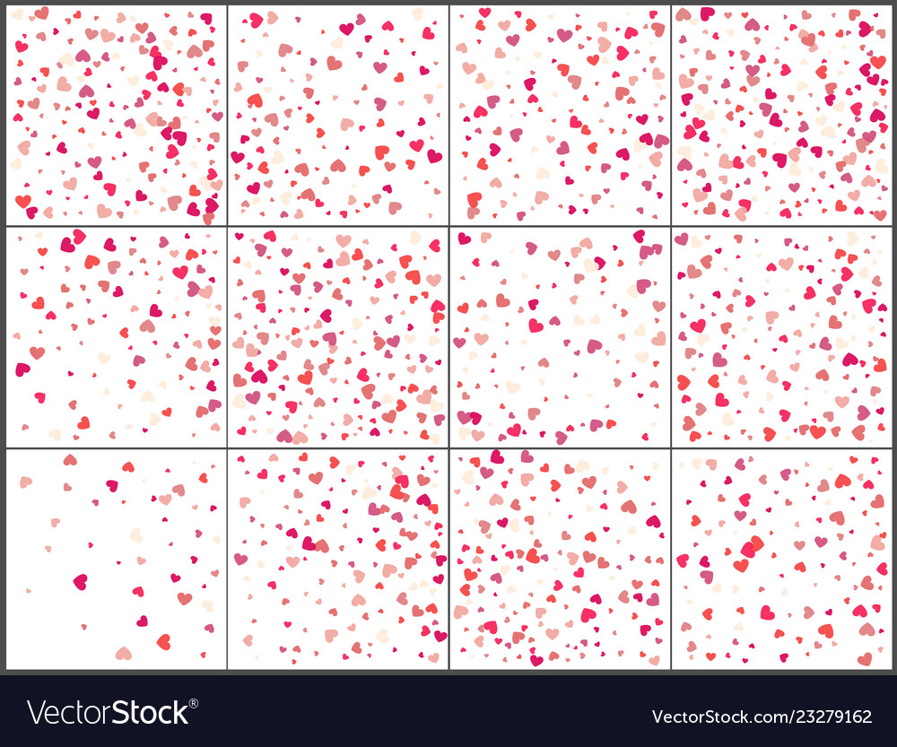 Red hearts confetti celebrations simple festive