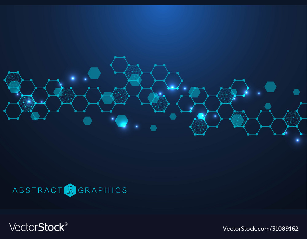 Science network pattern connecting lines and dots vector image Science network pattern connecting lines and dots