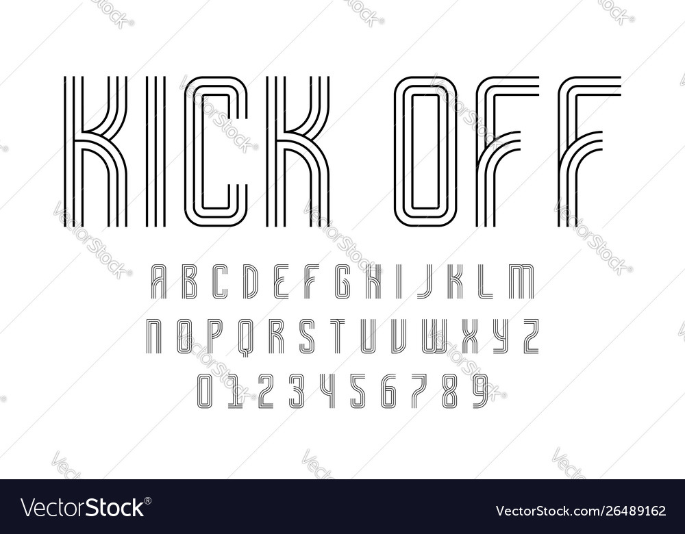 Set alphabets font modern abstract design vector image Set alphabets font modern abstract design