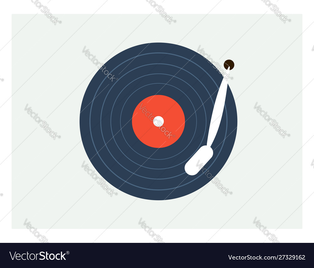 Vinyl on white background