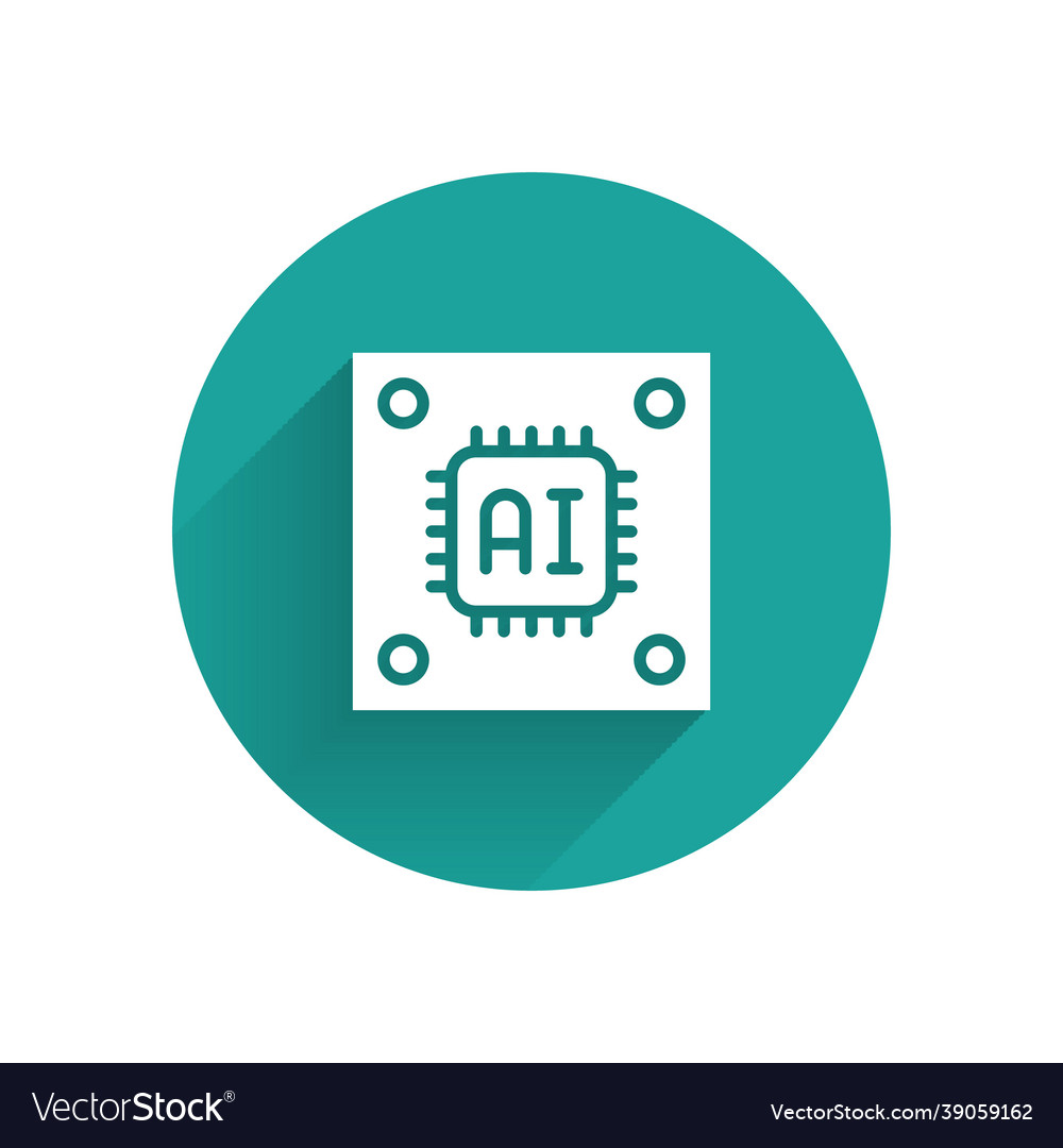 Weißer Computerprozessor mit Mikroschaltungen cpu
