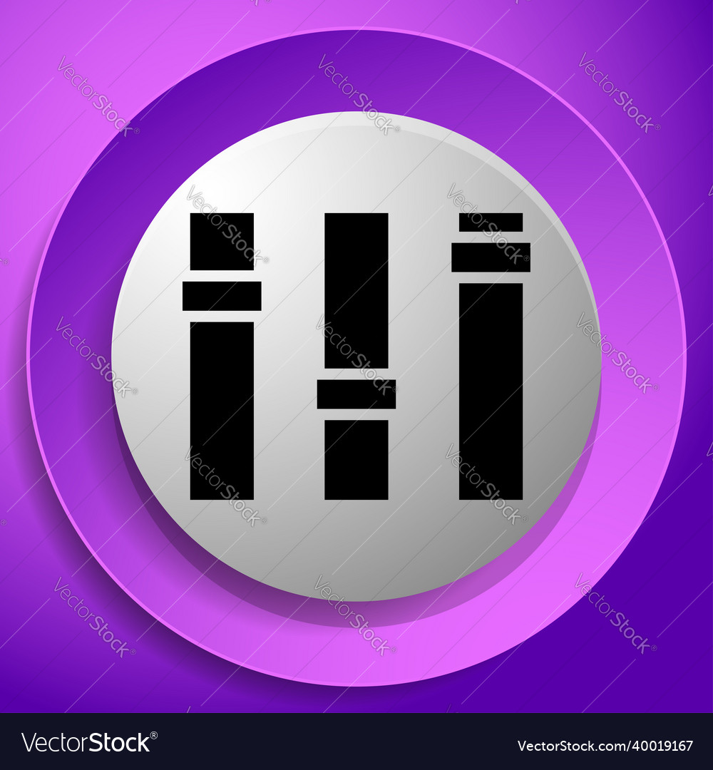 Adjuster slider tuner fader bars with levers knobs vector image Adjuster slider tuner fader bars with levers knobs