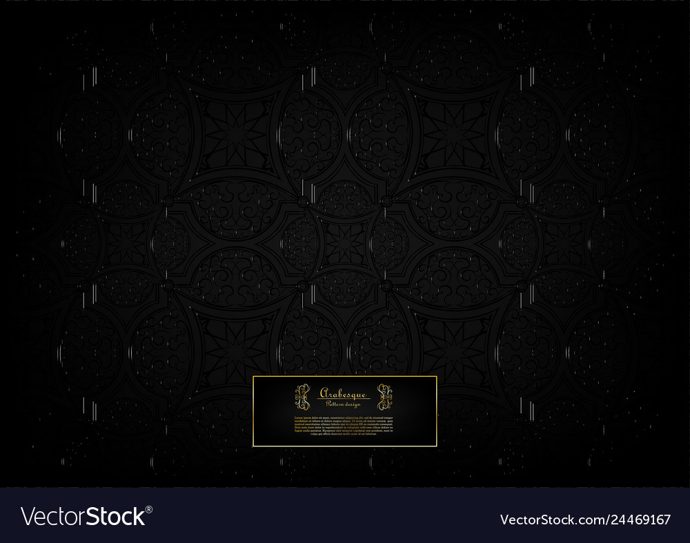 Arabesque darker than black abstract element