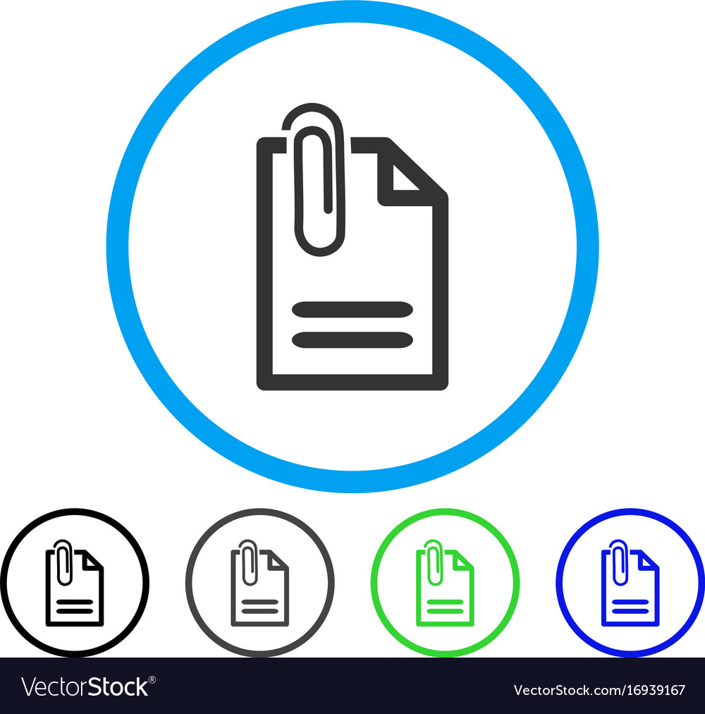 Attach document rounded icon
