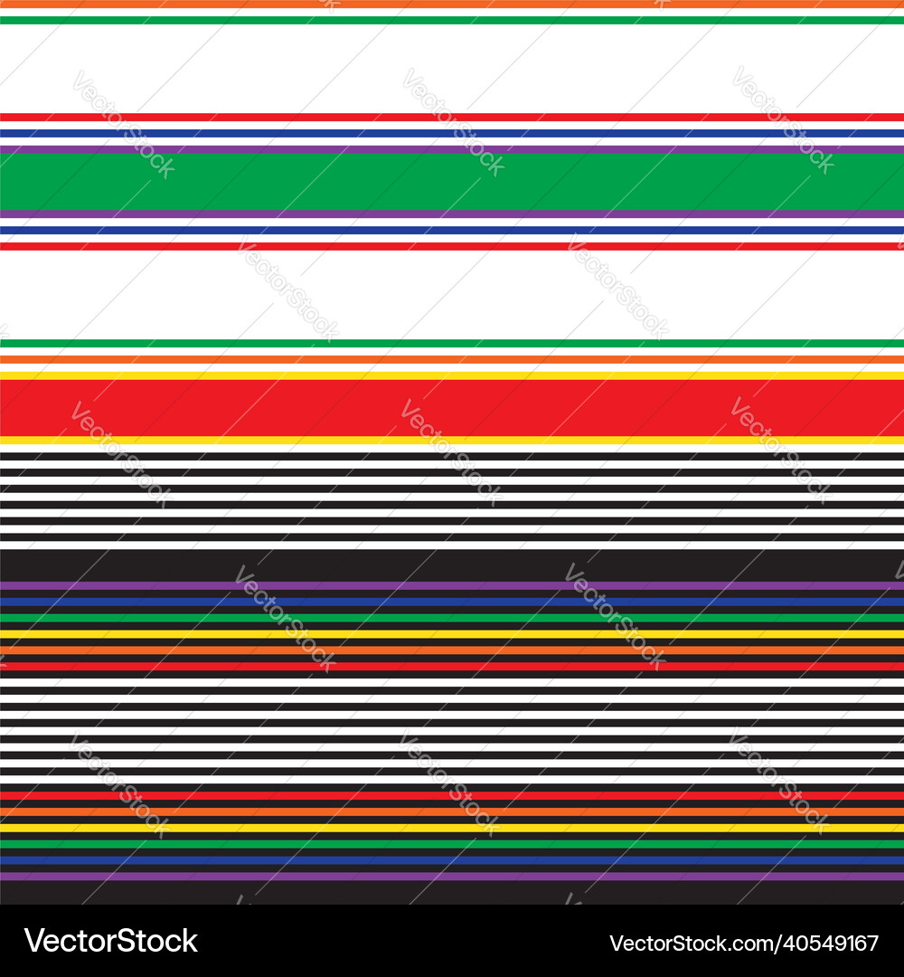 Double rainbow striped seamless pattern design Vector Image