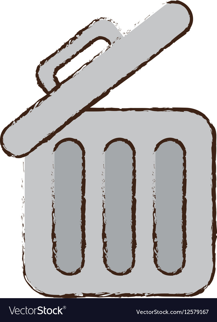 Drawing trash can web garbage information
