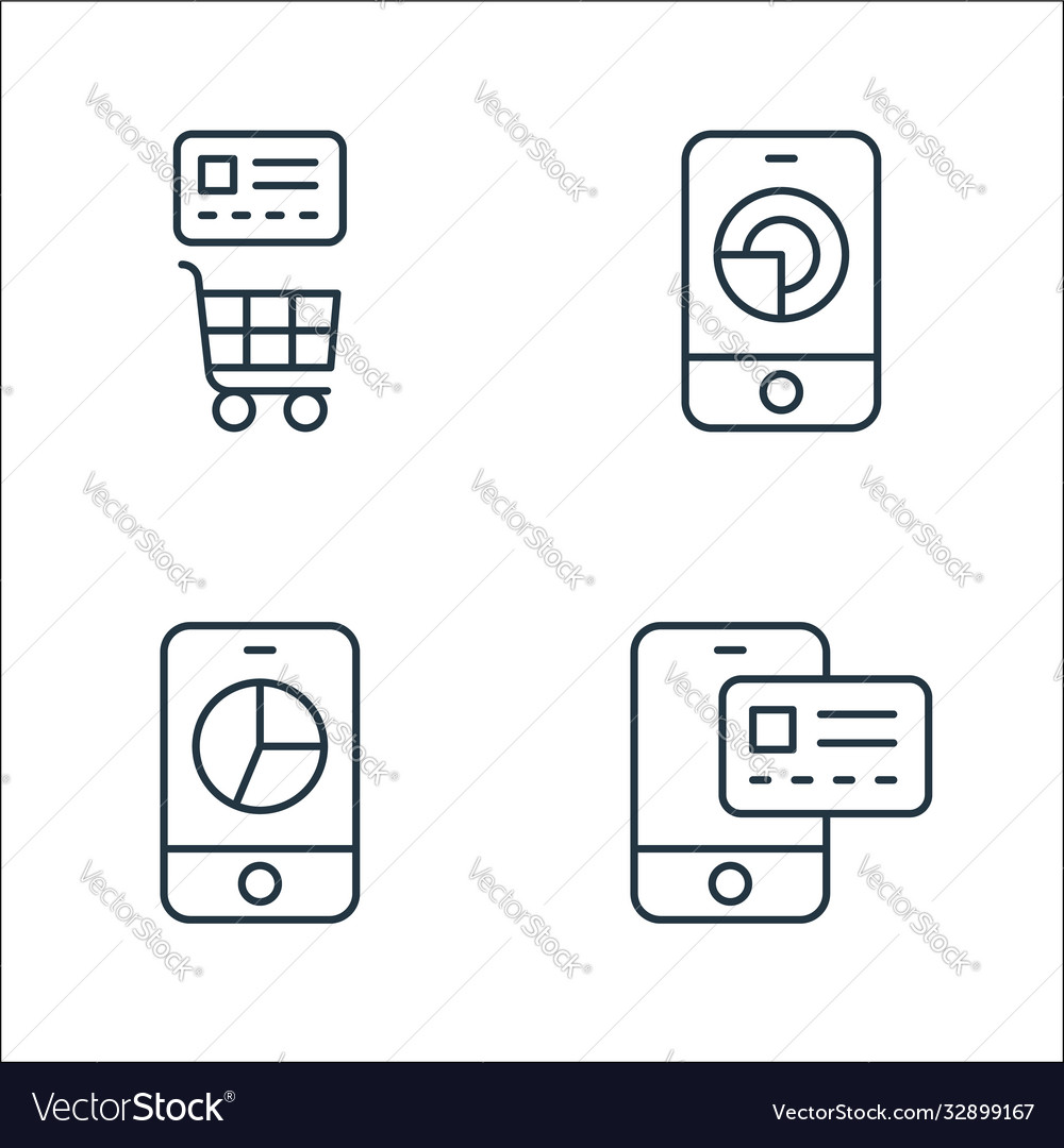 Ecommerce line icons linear set quality