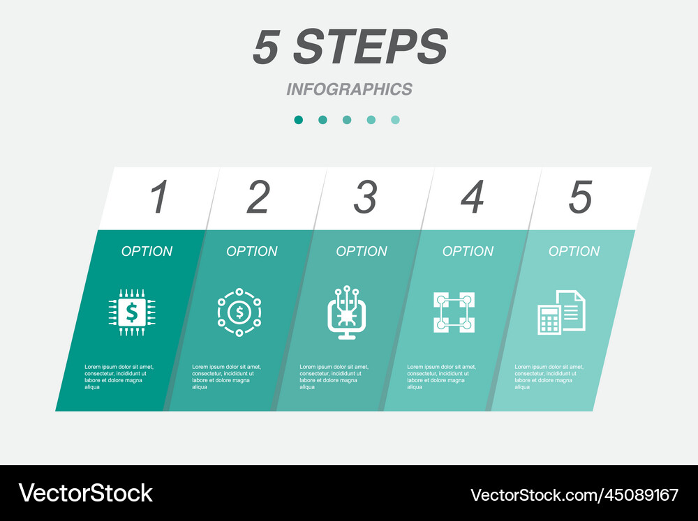 Step Fin Tech Fintech finance technology blockchain Royalty Free Vector