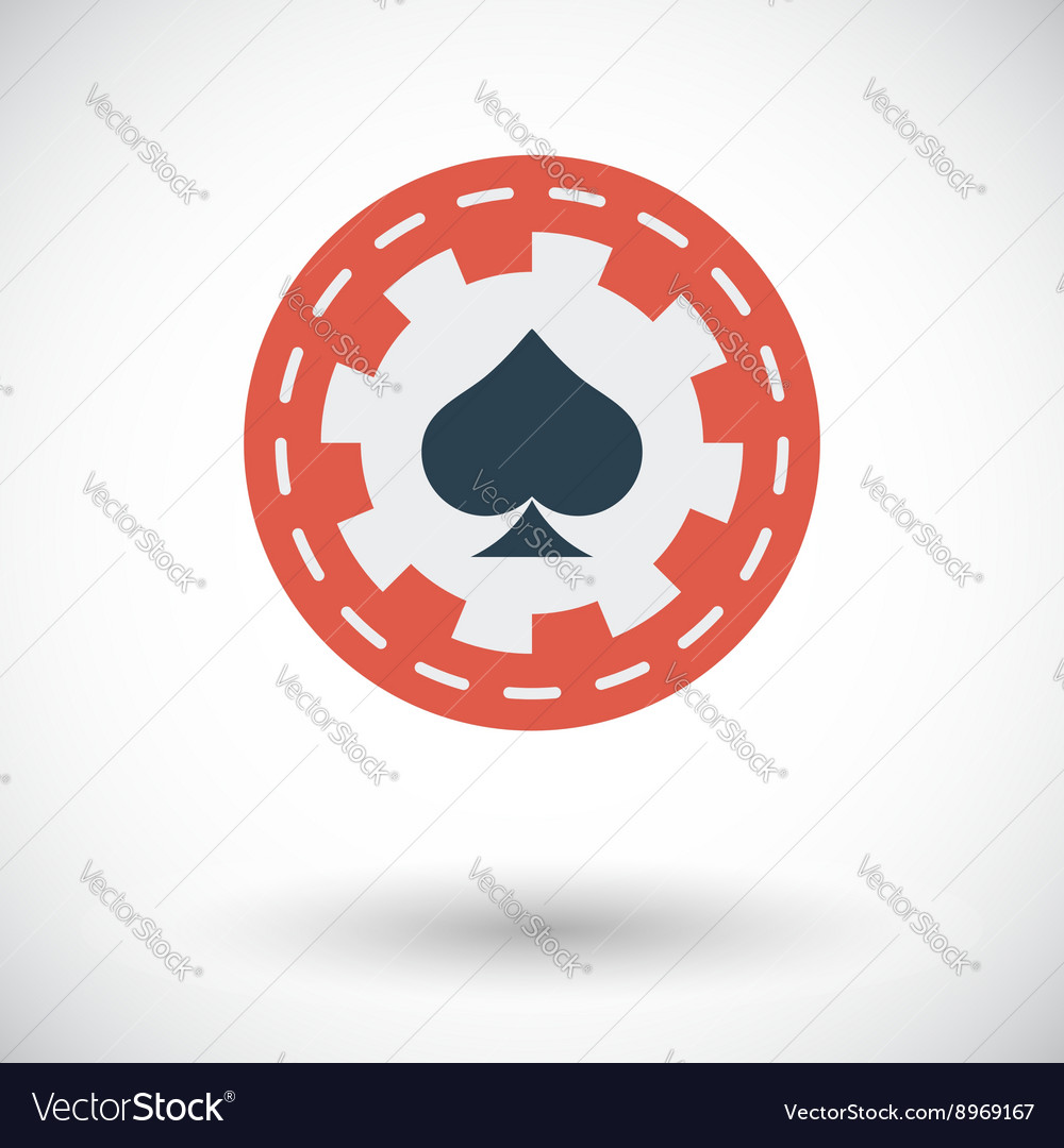 Gambling chips flat icon