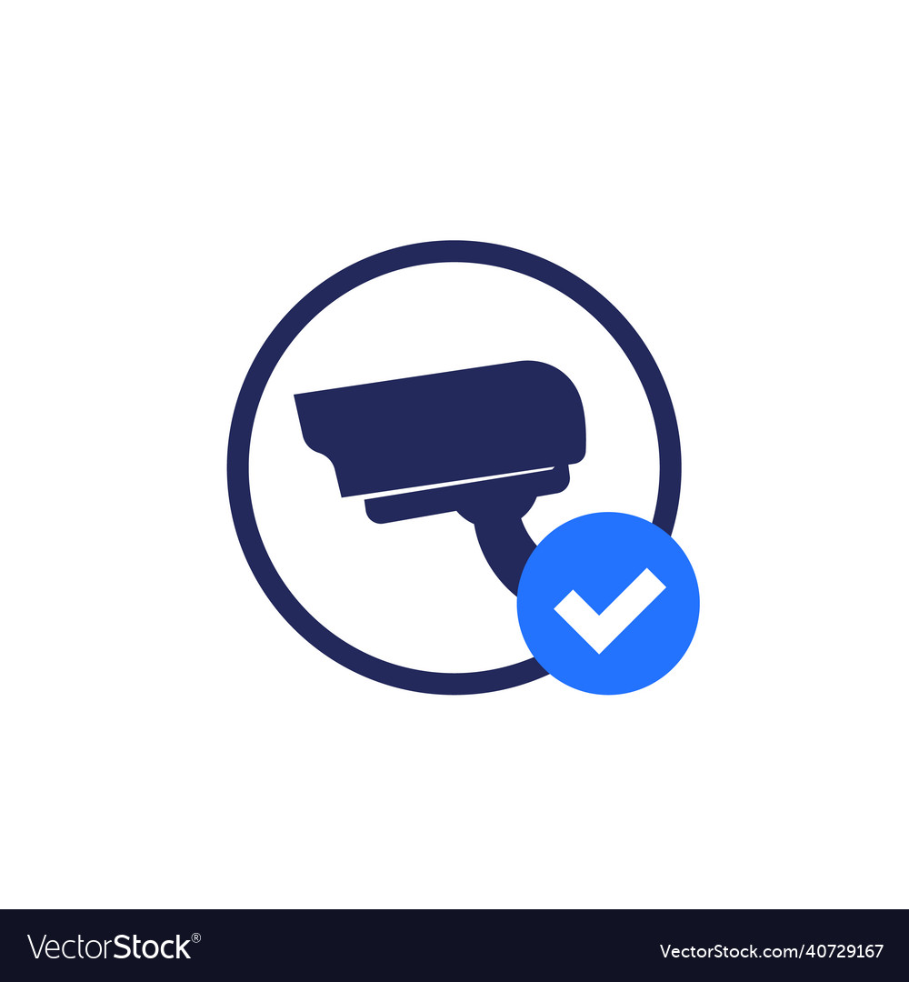Ip camera icon with check mark