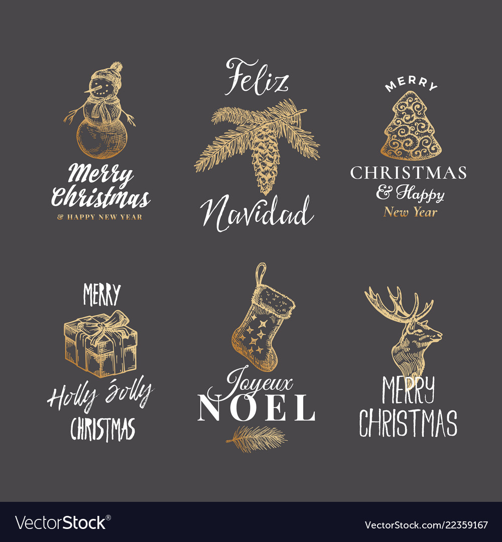 Merry christmas and happy new year abstract vector image Merry christmas and happy new year abstract