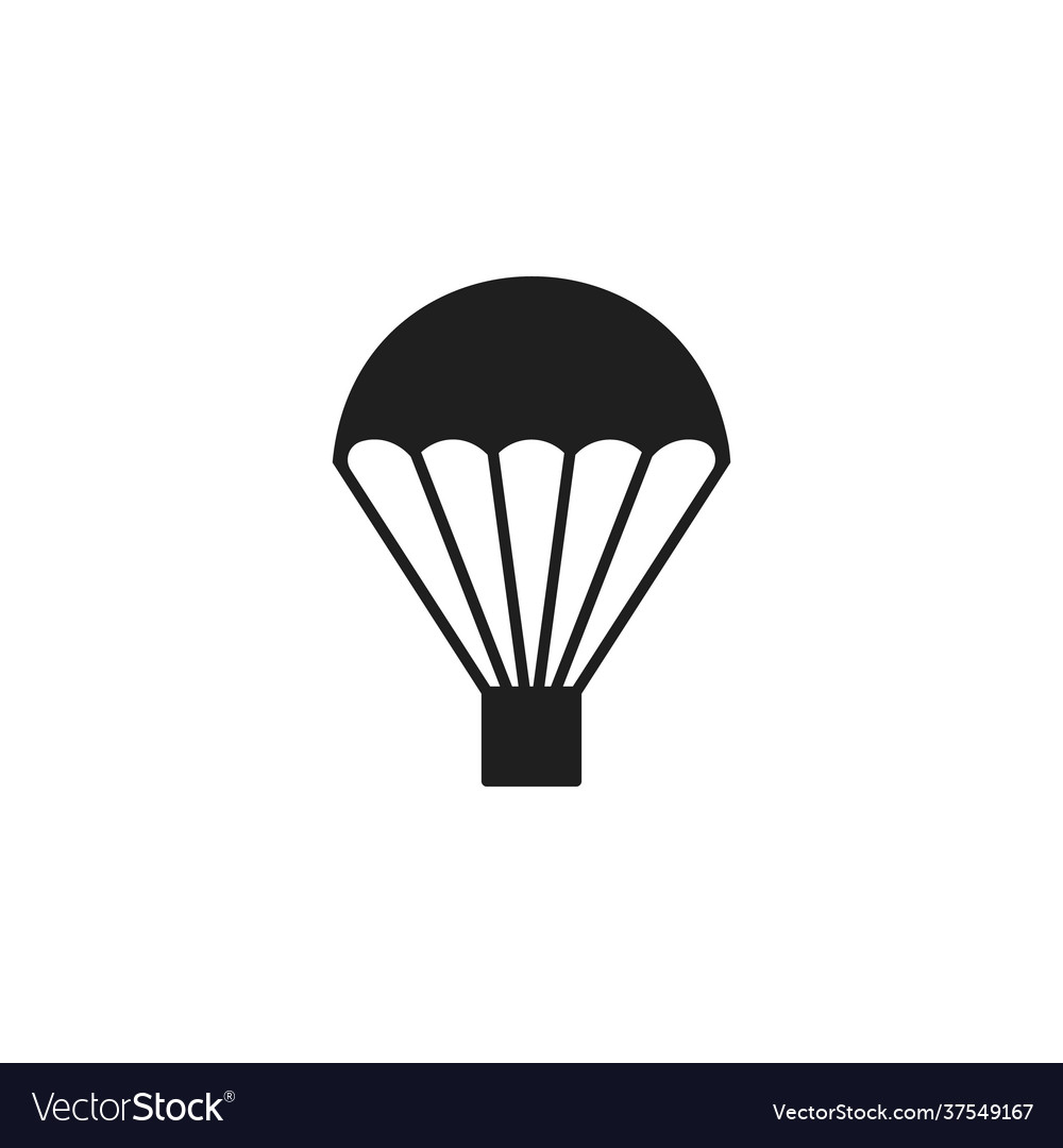 Parachute icon flat Royalty Free Vector Image - VectorStock