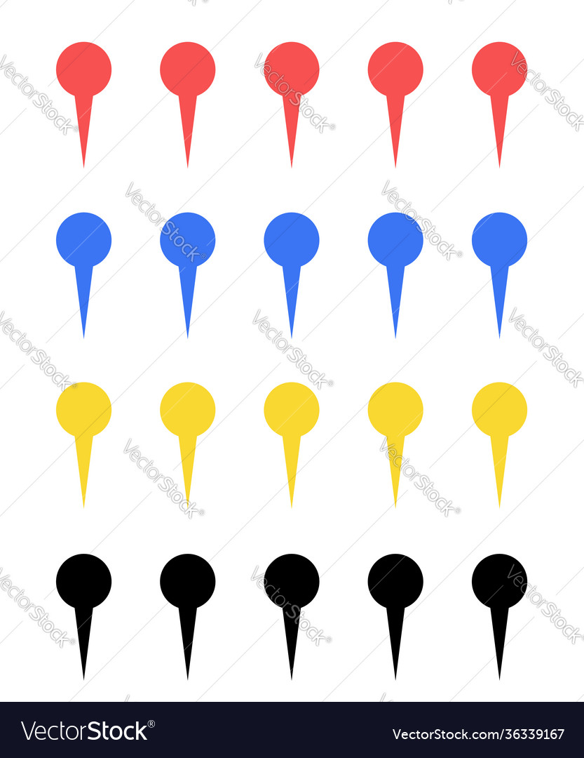 Pins for map abstract location symbol navigation vector image Pins for map abstract location symbol navigation