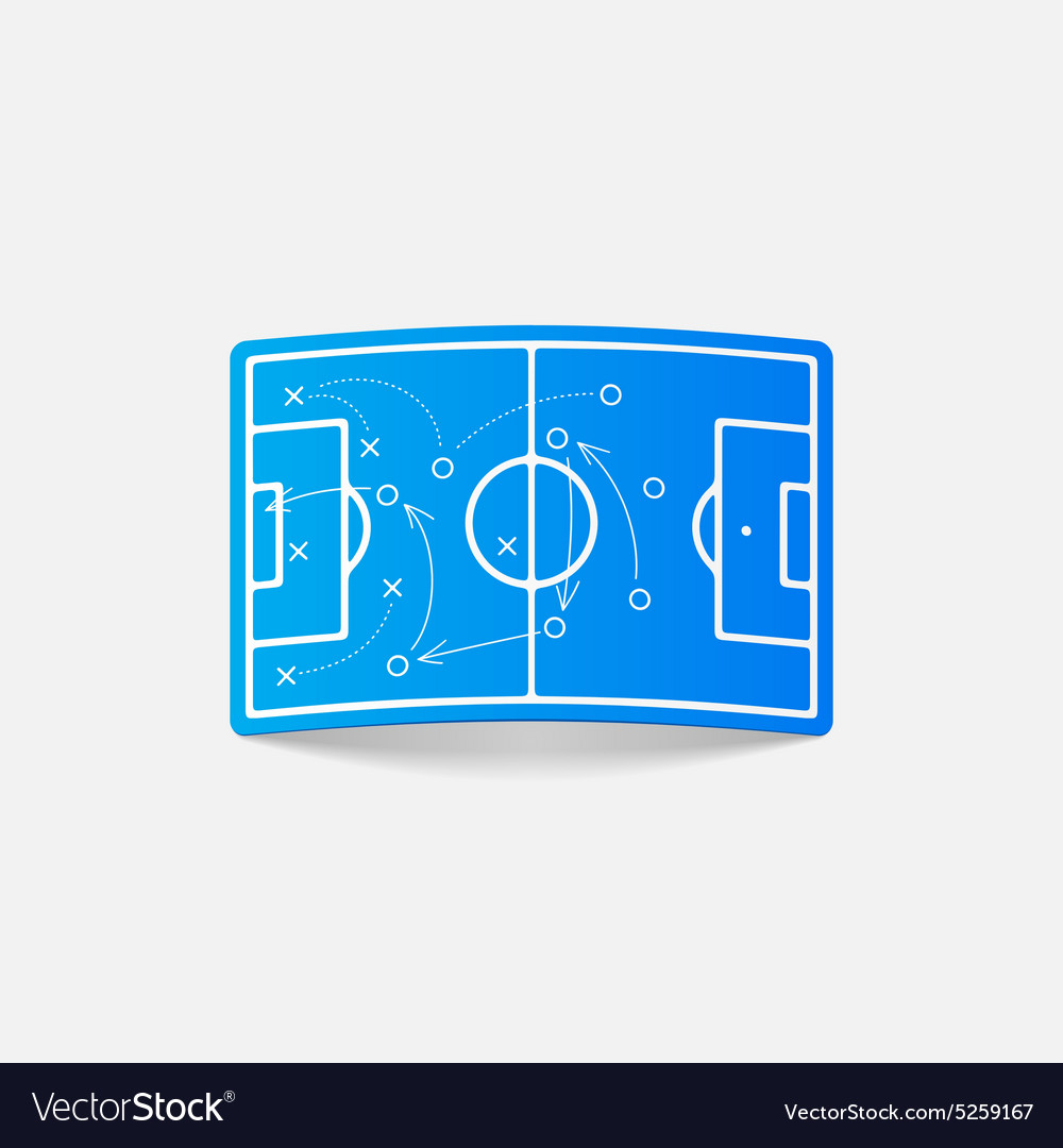 Realistic design element playing field