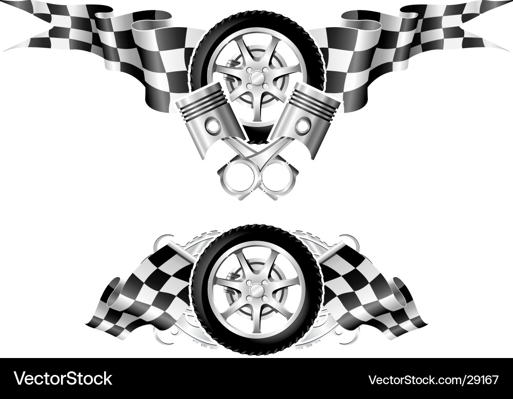 Sports race emblems Royalty Free Vector Image - VectorStock