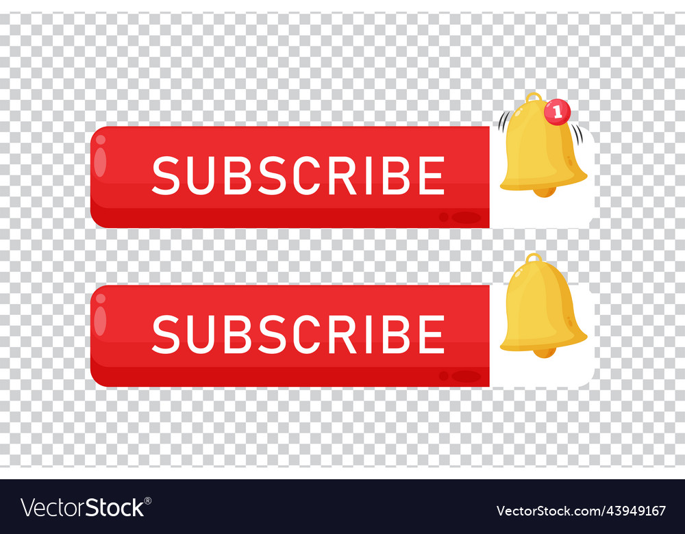 Subscribe button icon on blank background
