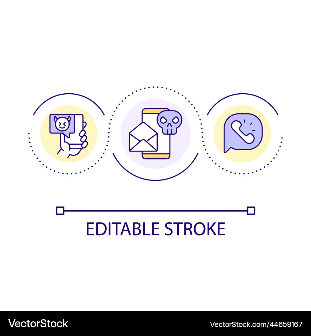 Telephone scam loop concept icon Royalty Free Vector Image
