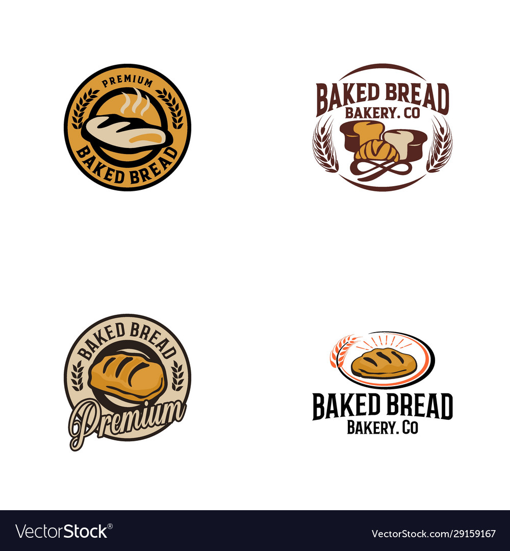 Vintage bread logo concept