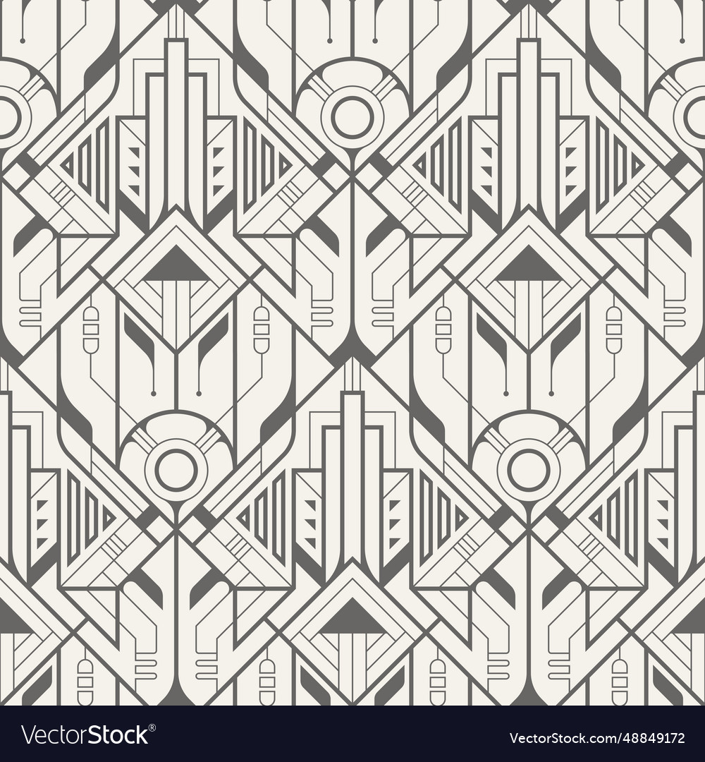 Abstract tech line seamless pattern vector image Abstract tech line seamless pattern