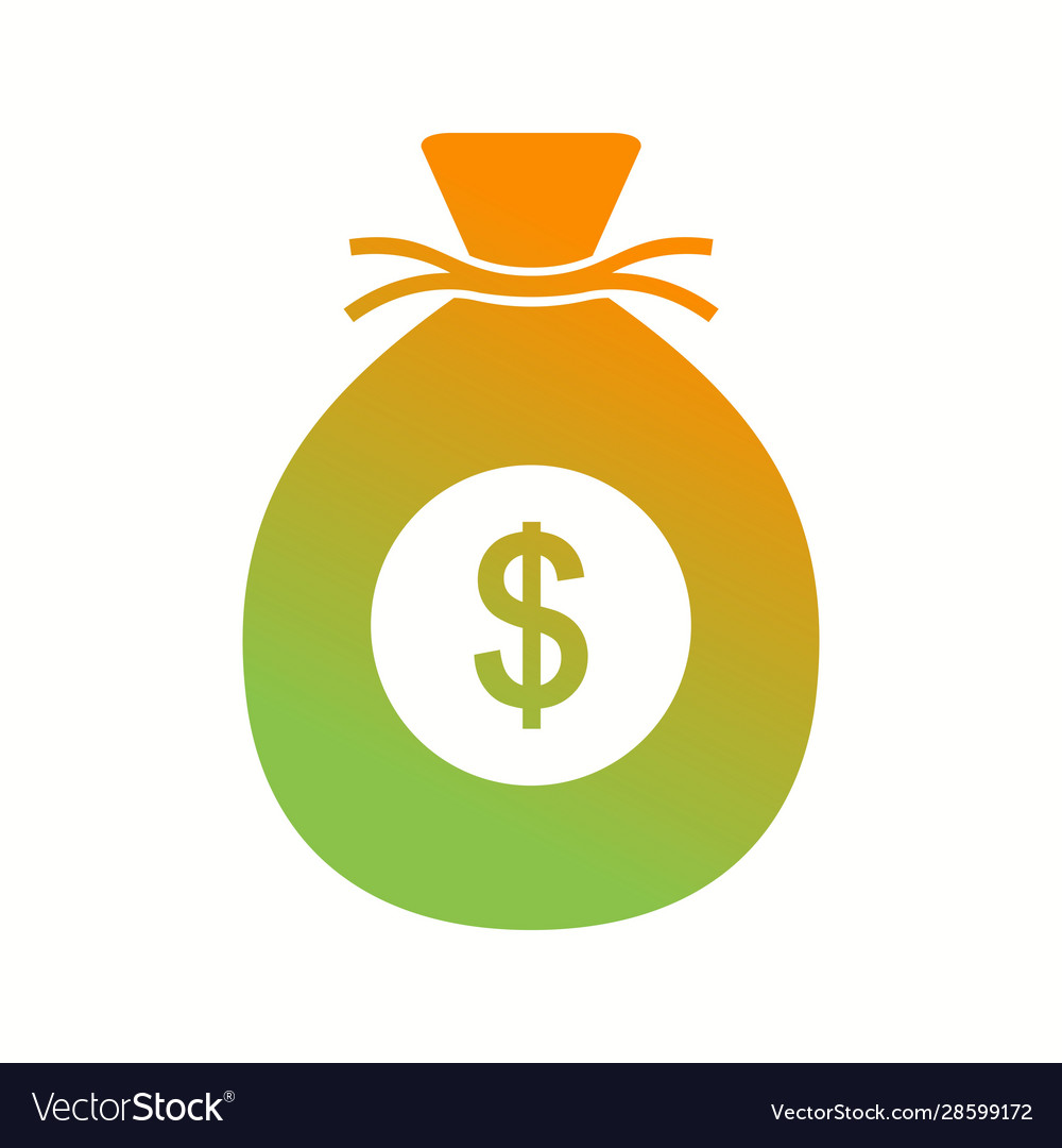 Beautiful money bag glyph icon