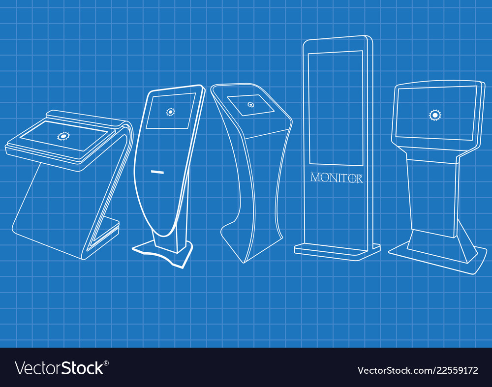 Blueprint of five interactive information kiosk