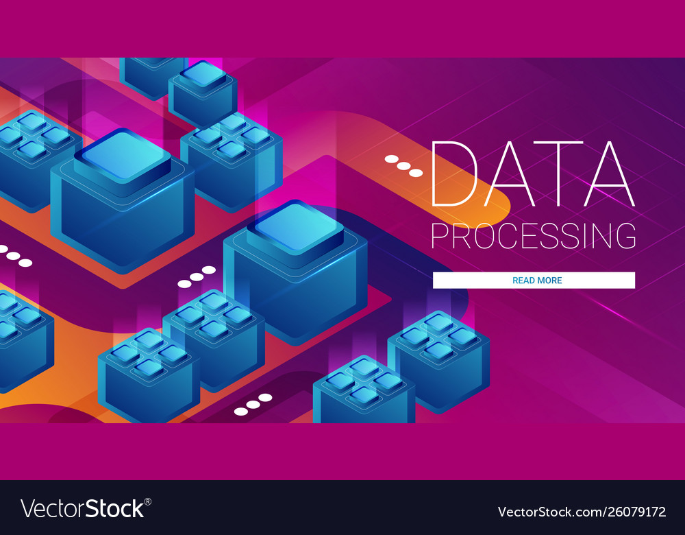 Concept big data processing energy station