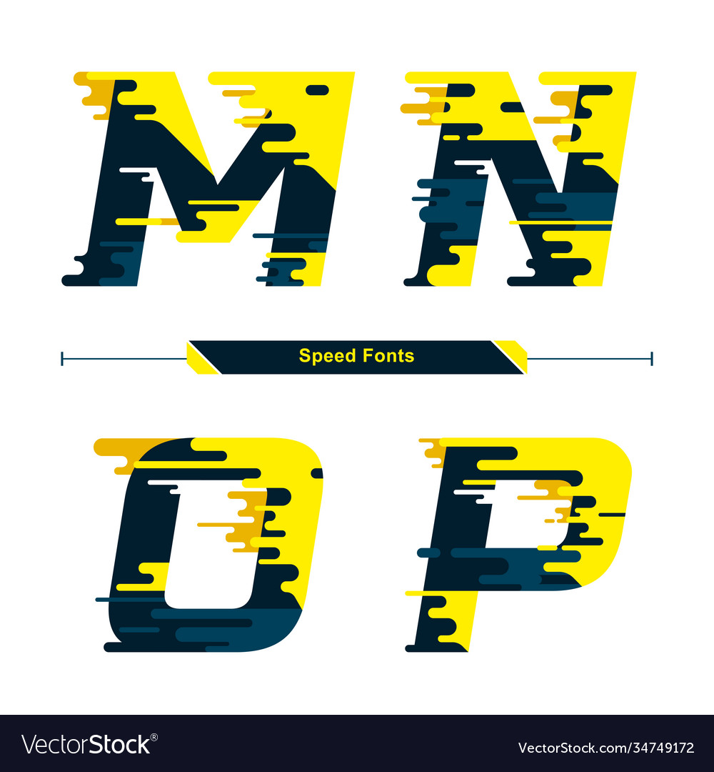 Dynamic Speed Font - ABC Set